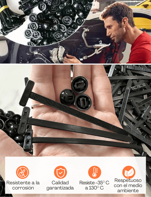 SET x 100 BRIDAS UNIVERSALES AUTOBLOQUEANTE